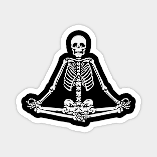 Meditating Skeleton Lotus Yoga Magnet