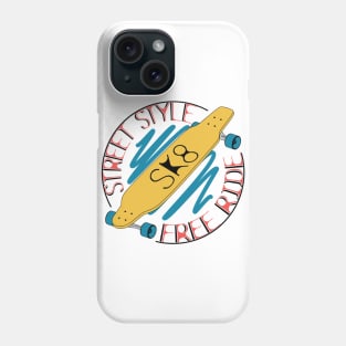 Skate board design. Extreme sports. Street style. Free ride. Phone Case