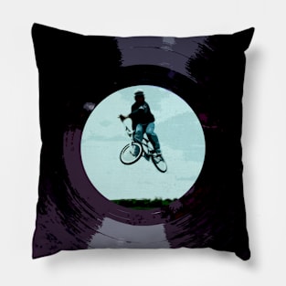 bmx lp vintage Pillow