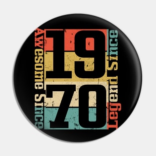 Awesome Since 1970. 50th Birthday Gift Idea Pin