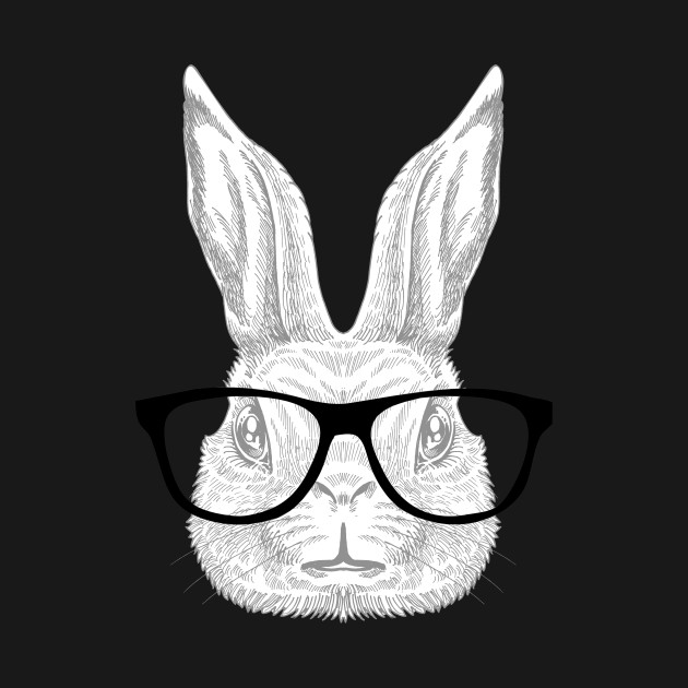 Disover Hopster Bunny Rabbit Nerd Glasses Cute and Hip Easter Rabbit Gift - Easter - T-Shirt