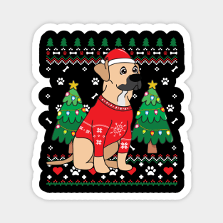 Black Mouth Cur Christmas Magnet