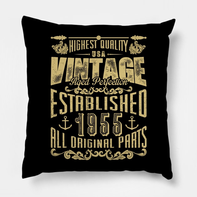 Highest quality USA vintage aged perfection established 1955, All original parts! Pillow by variantees