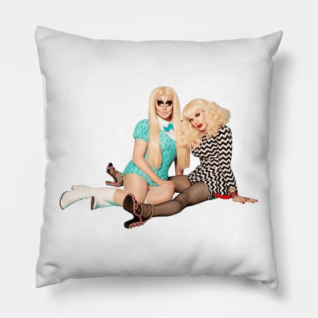 Trixie and Katya Pillow by doctorbihcraft