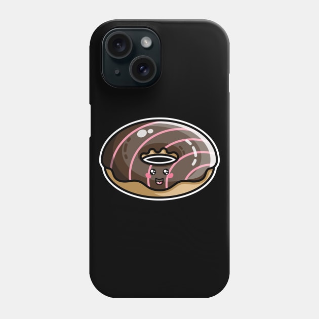 Kawaii Cute Chocolate Donut Phone Case by freeves