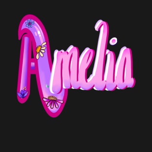 Amelia Girls and womens Personalized Custom name Amelia T-Shirt