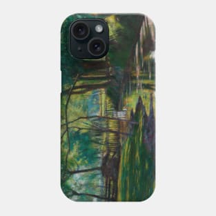 Green Landscape with a Stream by Wladyslaw Podkowinski Phone Case