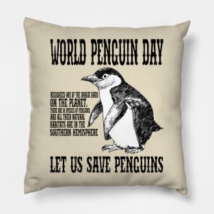 let us save penguins Pillow