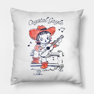 Crystal Gayle  / Retro Style Country Fan Design Pillow