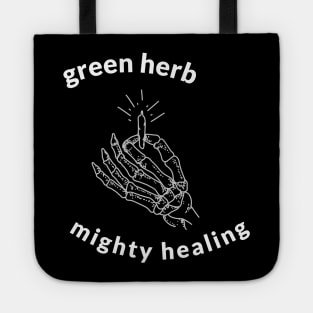 green herb, mighty healing Tote