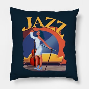 Jazz -singing at the cocktail hour Pillow