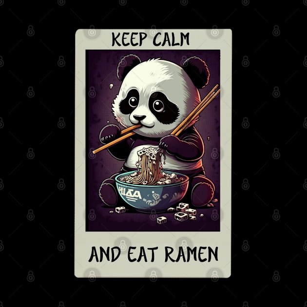 Panda Sweet Ramen Eat Cute by Fifi Art