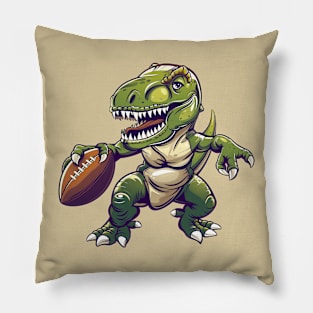 Dinosaur Playing American Football Pillow