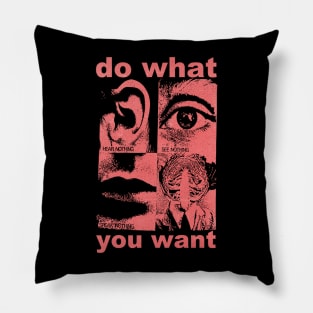 do what you want retro punk art Pillow