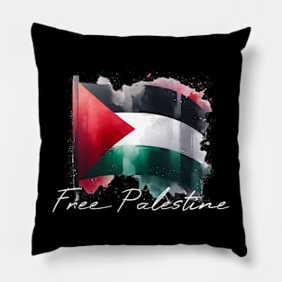 Free Palestine Flag Pillow