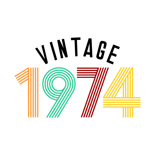 Vintage 1974, 50th Birthday by Shrtitude