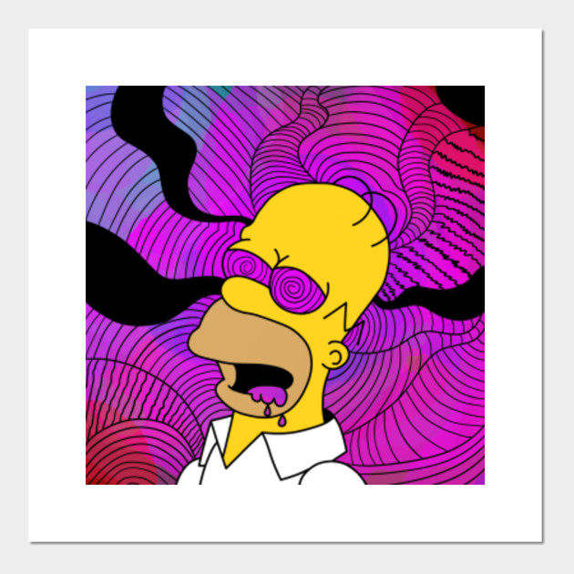 Trippy Homer Simpson Simpsons Posters And Art Prints Teepublic Uk