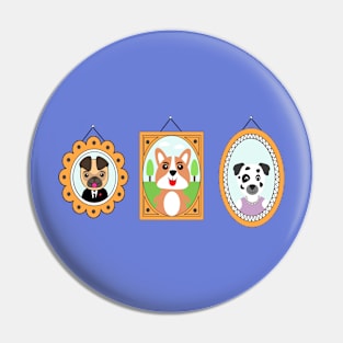 Kawaii pug, dalmatian and corgi dogs Pin