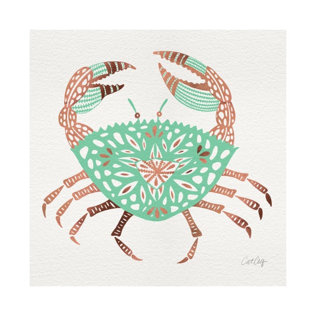 Rose Gold Mint Crab by CatCoq