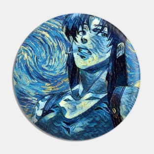 Black Lagoon Van Gogh Style Pin