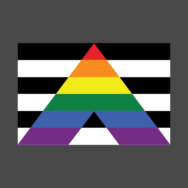 Straight Ally pride flag by snowshade