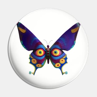 Butterfly alebrije, AI art Pin