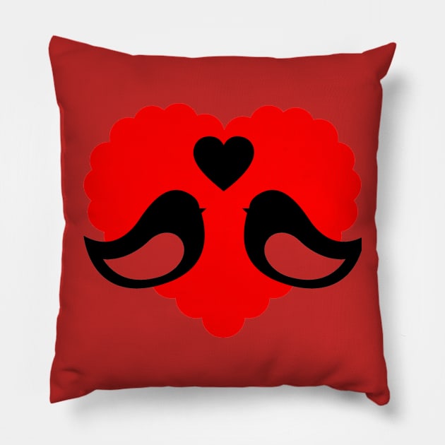 Love Birds Pillow by ShubShank