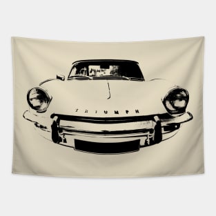 Triumph Spitfire Mk3 1960s British classic car monoblock black/white Tapestry