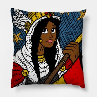 lady germania, german european black pride. Pillow