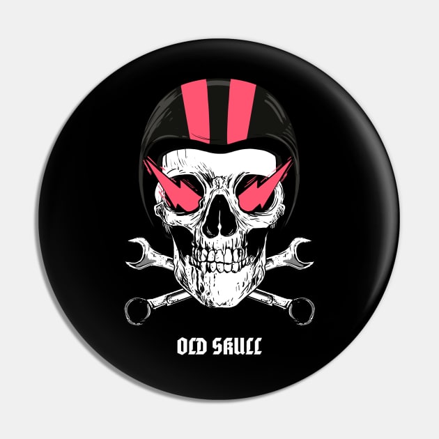 Old Skull Design Pin by ArtPace