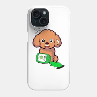 Funny brown Dog Spilled Wasabi Sauce Phone Case