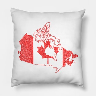 Canada Map Design Pillow