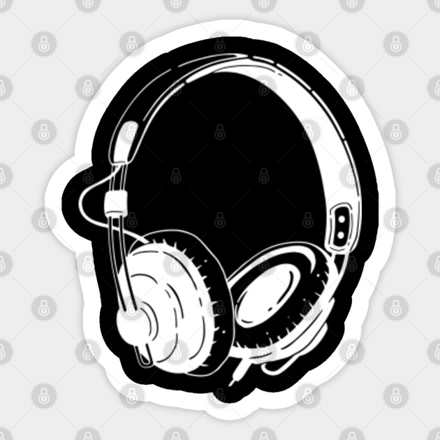 Headphones Headphones Sticker TeePublic