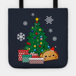 Happy Taco Around The Christmas Tree Tote