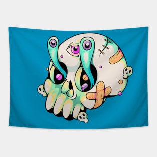 Cute Trippy skull Tapestry