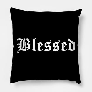 Blessed Old English Gothic Pillow