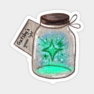 Gatsby's Green light Vase Magnet