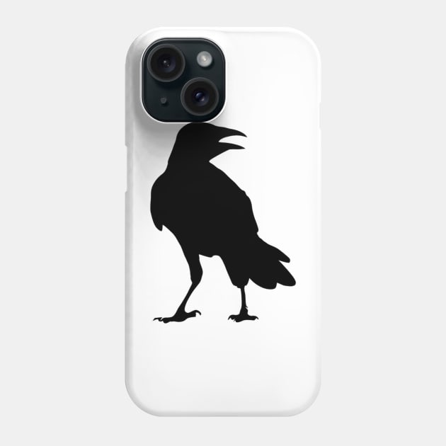 Crow/Raven Stencil Artwork Phone Case by MarkRame