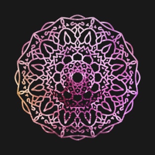 Pink Mandala Sacred Geometry Yogis Meditation Art Yoga Mantra Good Vibes Gift T-Shirt