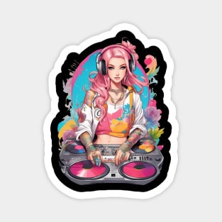 Underground Rave Party DJ Girl Magnet