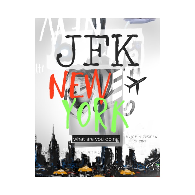 JFK New York collage by Woohoo