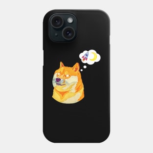 Laser Eyes Doge Shiba Inu To The Moon Phone Case