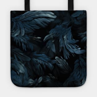 Whispers of Blue Feathers Tote