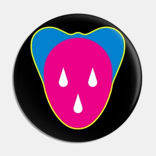 Mouse Head  Blue  / Magenta Pin