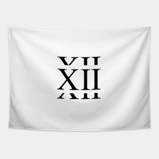 Twelve 12 Roman  Numerals Tapestry