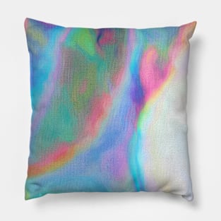 Iridescence 2 - Rainbow Abstract Pillow