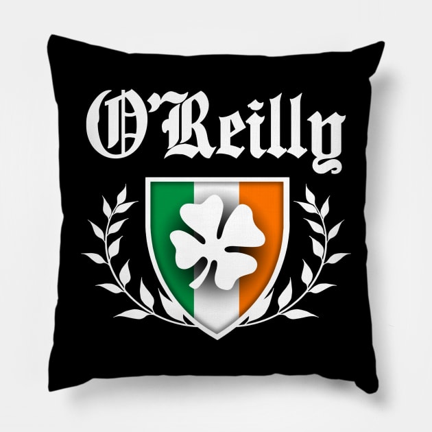 O'Reilly Shamrock Crest Pillow by robotface