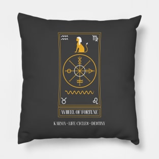 Wheel Of Fortune, Karma, Life Cycles, Destiny Pillow