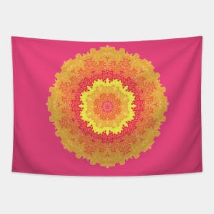 Fiery Mandala Tapestry