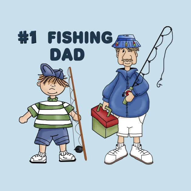 Number #1 Fishing Dad by SpiceTree